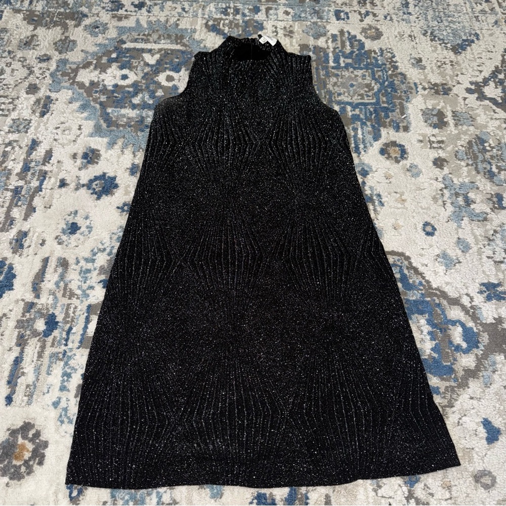 5 Twelve Sparkling Black Sleeveless Dress - Picture 2 of 9